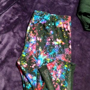 No Boundaries - mesh panel leggings. Size XXL - Galaxy Print